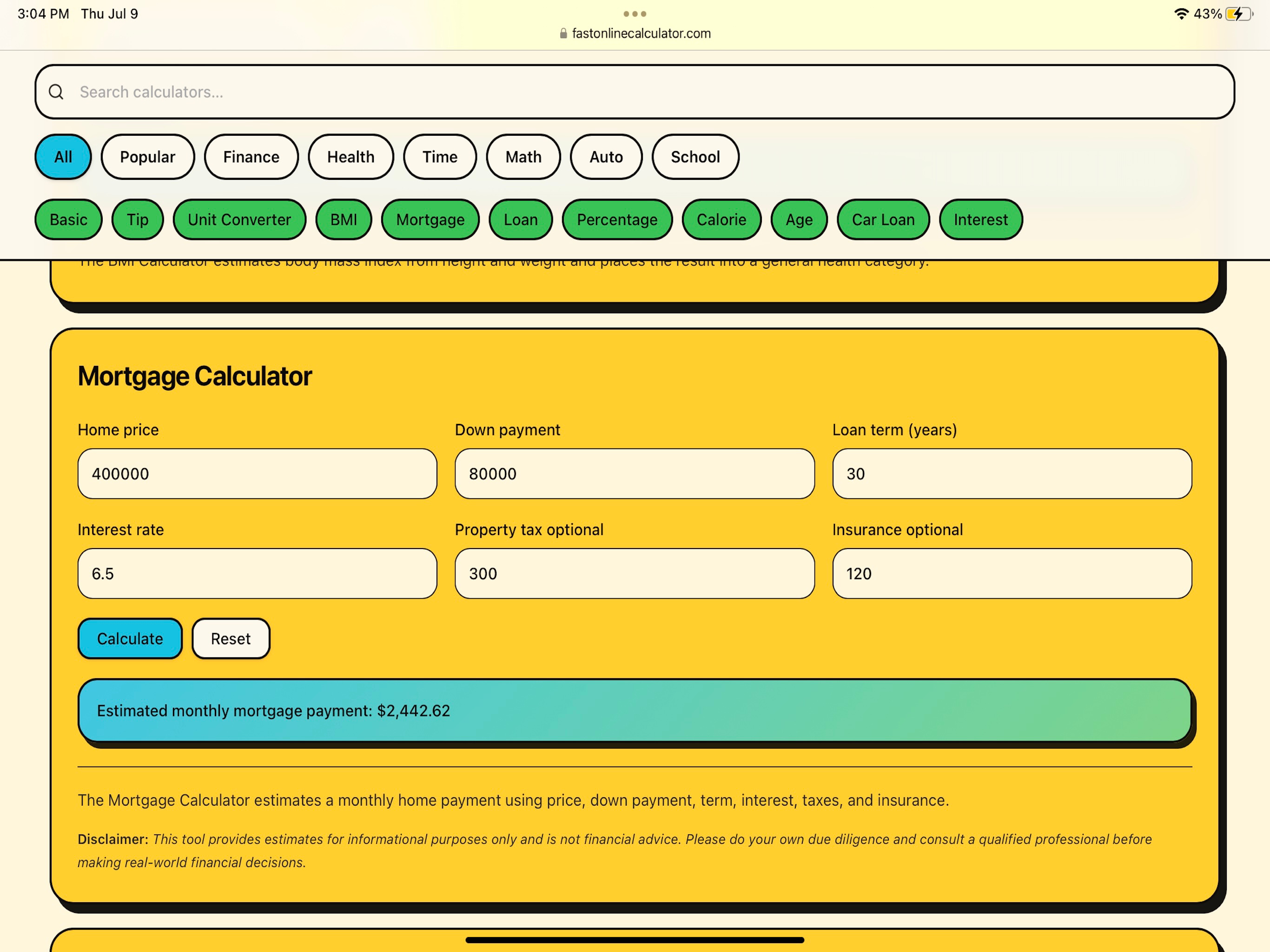 Fast Online Calculator screenshot 9
