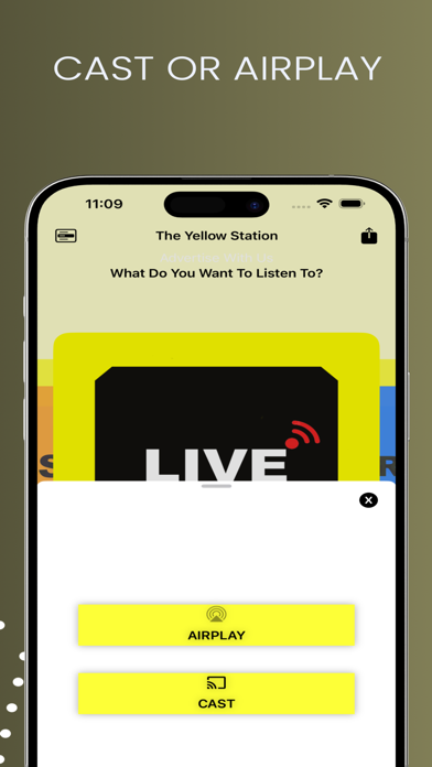 The Yellow Station iPhone screenshot 3 - Music app