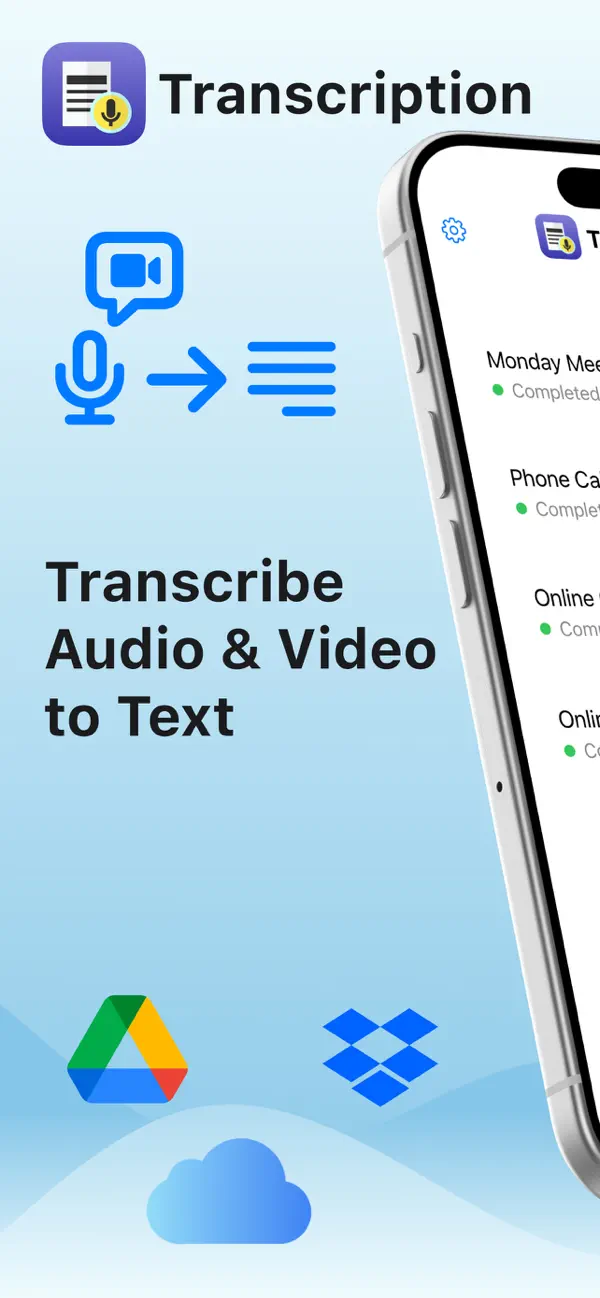 Screenshot #1 pour ia Transcription - instantanée