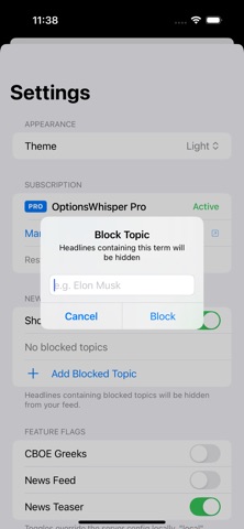 OptionsWhisper Screenshot 7 of 9