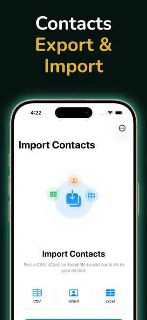 Contacts Export & Import screenshot 1