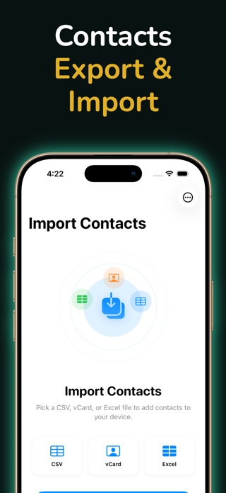 Contacts Export & Import Screenshot 1 of 3