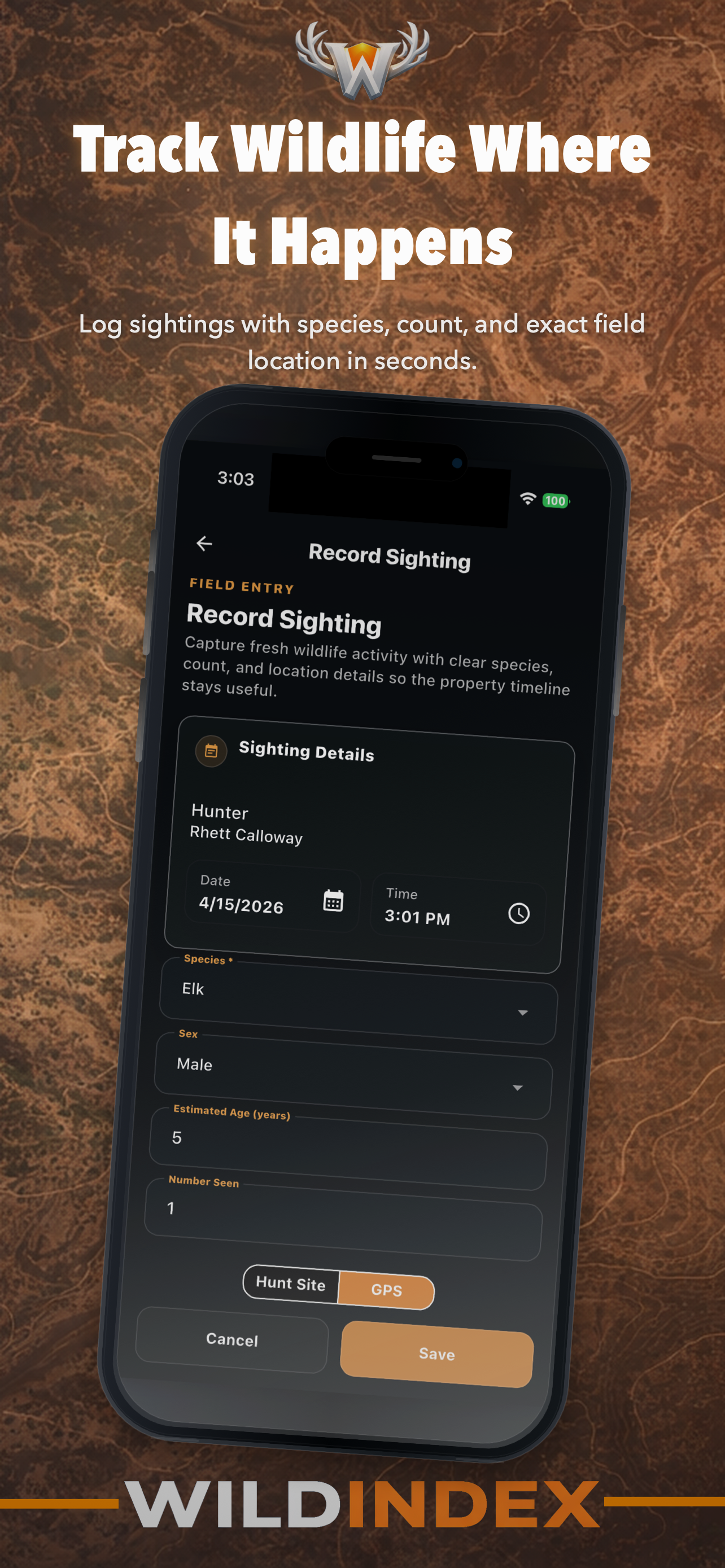 WildIndex: Wildlife Tracker