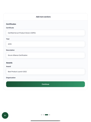 CV Builder – Resume Maker Pro iPad screenshot