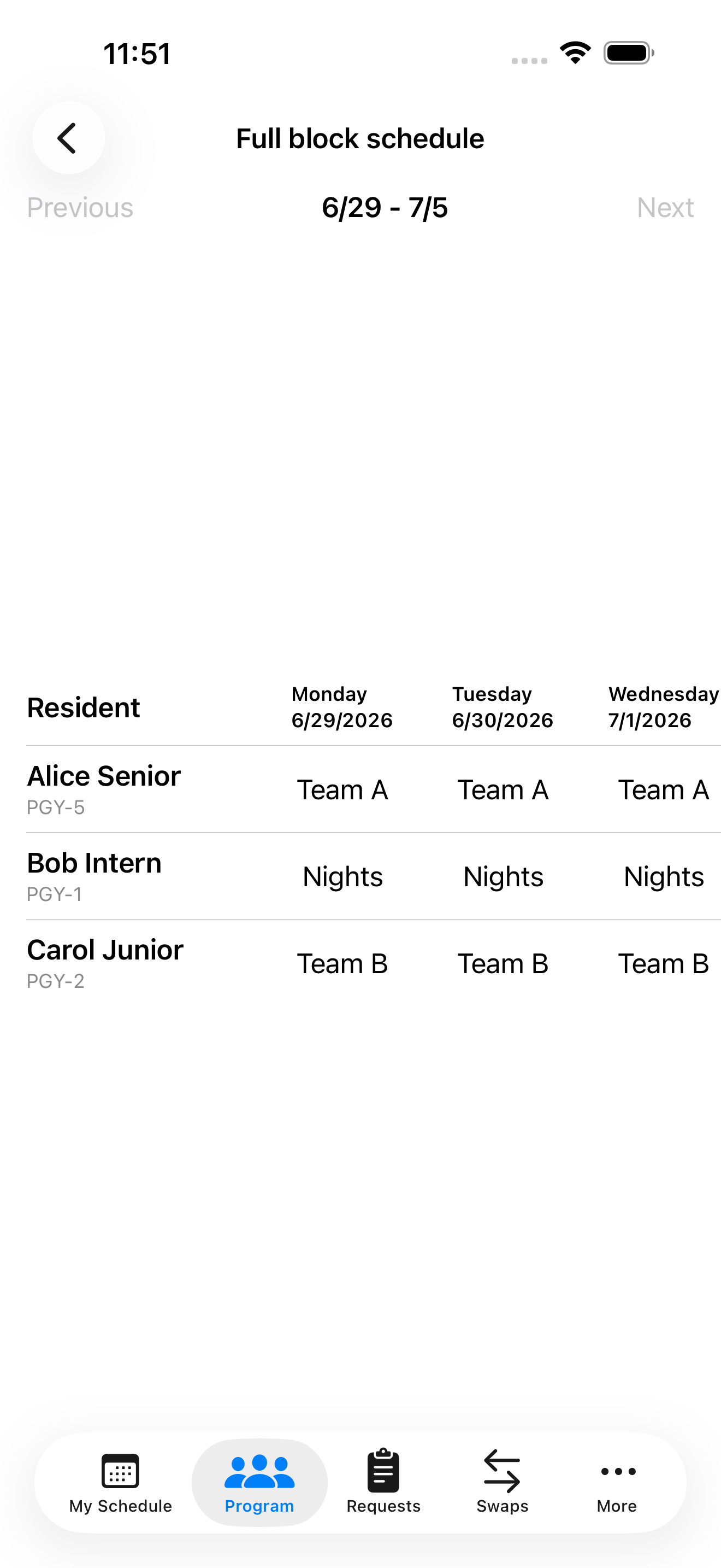 Qshift Resident Scheduler screenshot 4