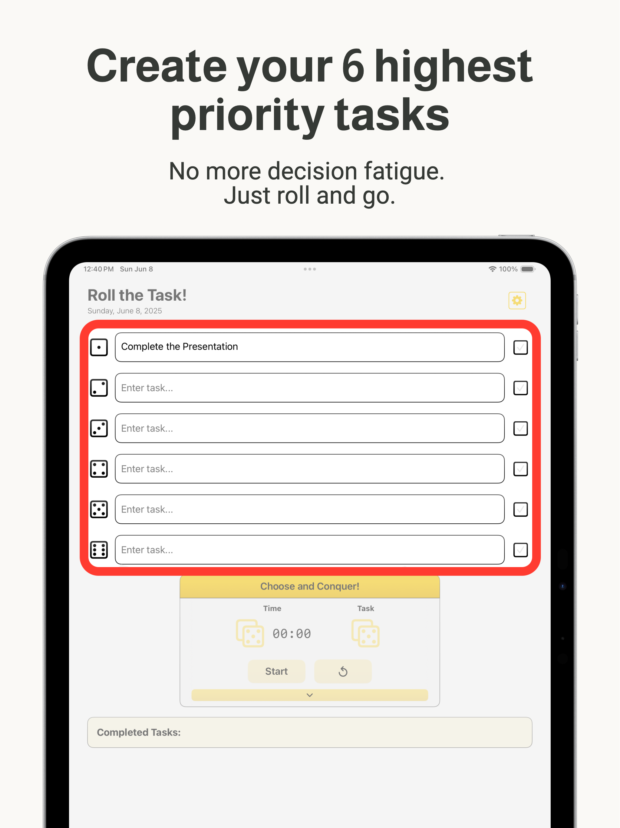 Roll the Task