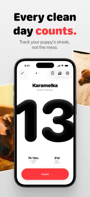 Oopsie: Dog Training Tracker screenshot 1