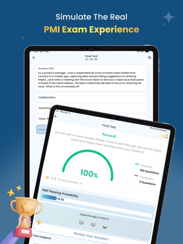 PMP Exam Prep 2026: AI Tutor iPad screenshot