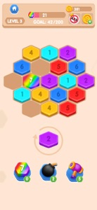 Hexa Color: Number Sort Puzzle screenshot #3 for iPhone