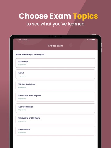 FE NCEES Practice Test iPad screenshot