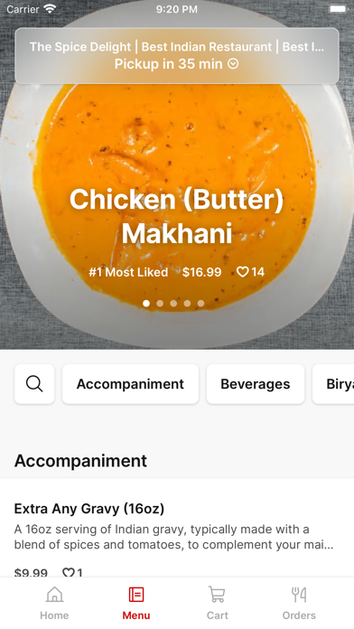 The Spice Delight Ohio iPhone screenshot 2 - Food & Drink app