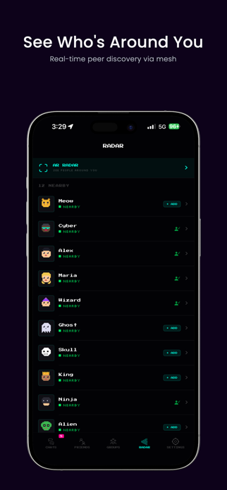 Waves - Dark Mesh Chat Screenshot 3 of 5
