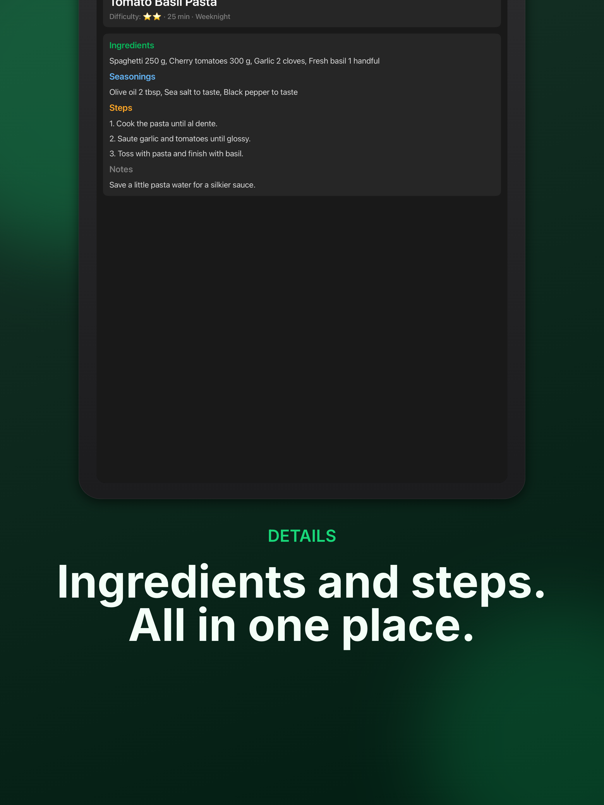 Recipe Journal: Cai Pu Ji screenshot 9