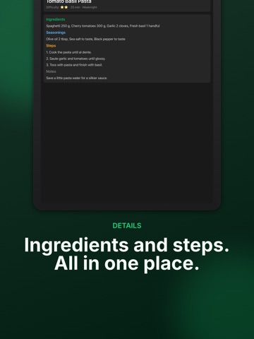 Recipe Journal: Cai Pu Ji iPad screenshot