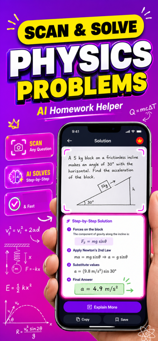 Physic AI Solve: Homework Help Screenshot 1 of 4