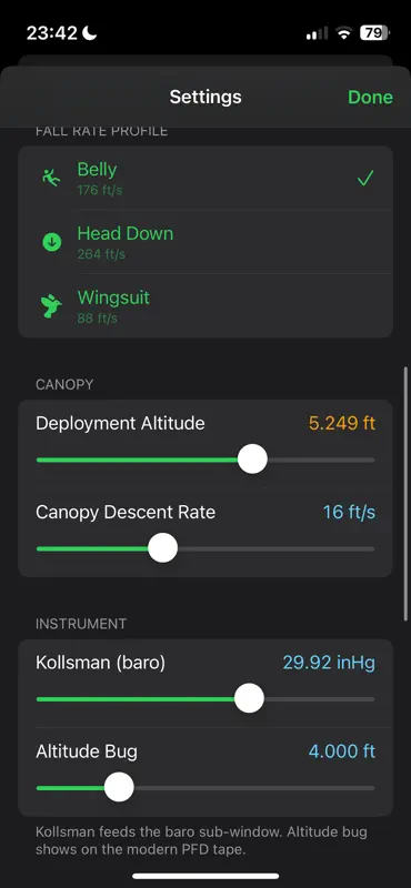 DropZone Altimeter Skydive Sim screenshot 4 of 4