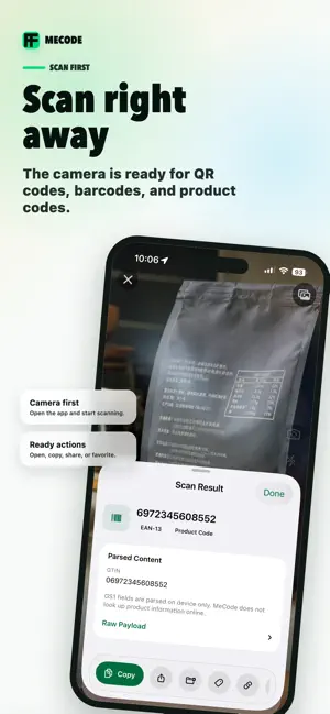 MeCode: QR Barcode Scanner screenshot 1