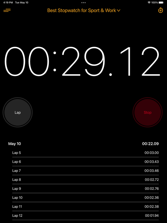 Screenshot #4 pour Chronomètre Sport & Travail
