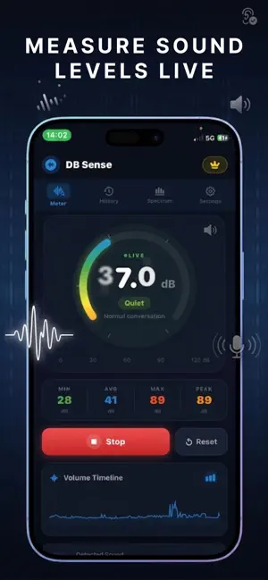 DB Sense- Sound Level Meter screenshot 1