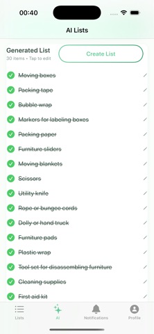 SyncedLists AI screenshot