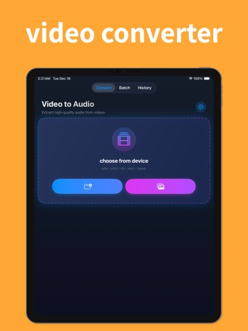Video to Audio Converter | MP3 iPad screenshot