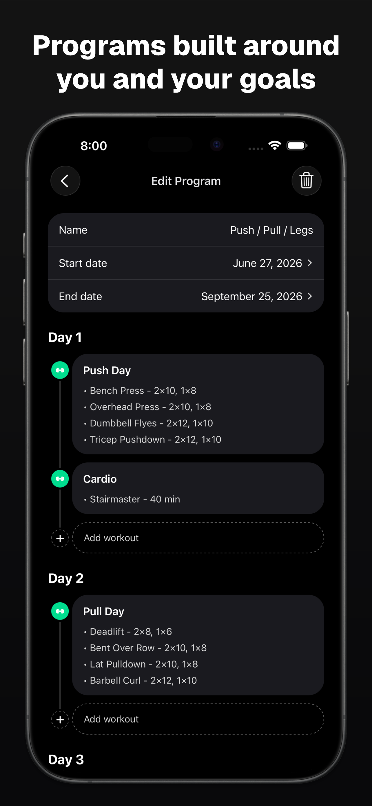 Oak: Workout & Diet Coach screenshot 6