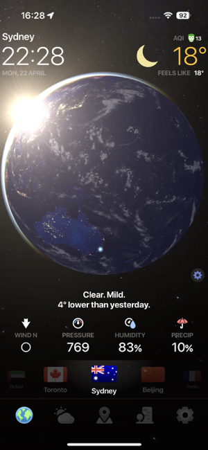 MÉTÉO MAINTENANT ° - Capture d'écran des prévisions locales