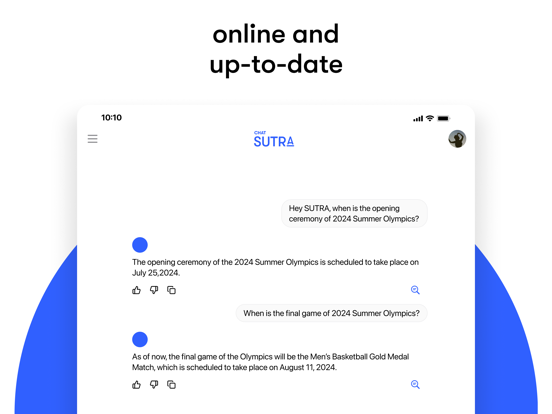 ChatSUTRA iPad screenshot 4 - Productivity app