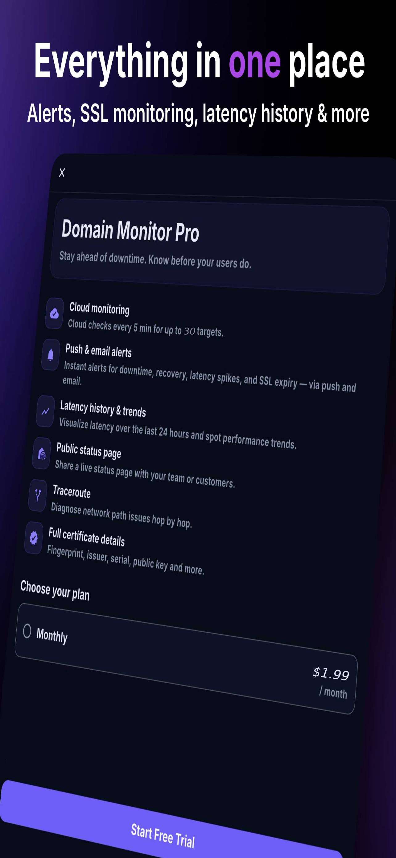Domain Monitor: SSL & Uptime screenshot 7