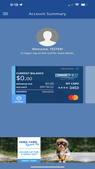 CWCU Cards Screenshot