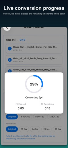 Video Converter: MP4 MKV 3GP iPhone screenshot