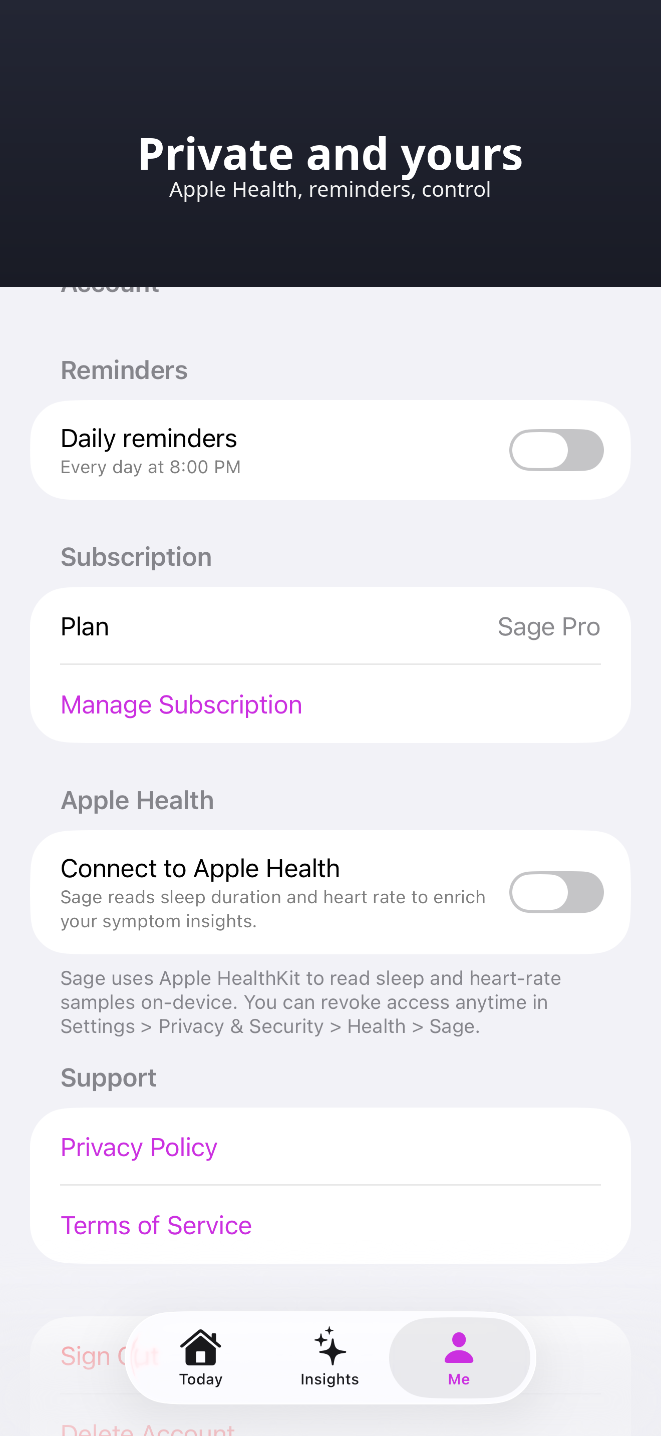 Sage: Menopause Tracker AI