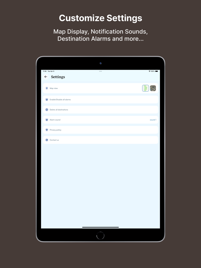 Travel Alarm Notify Alert App