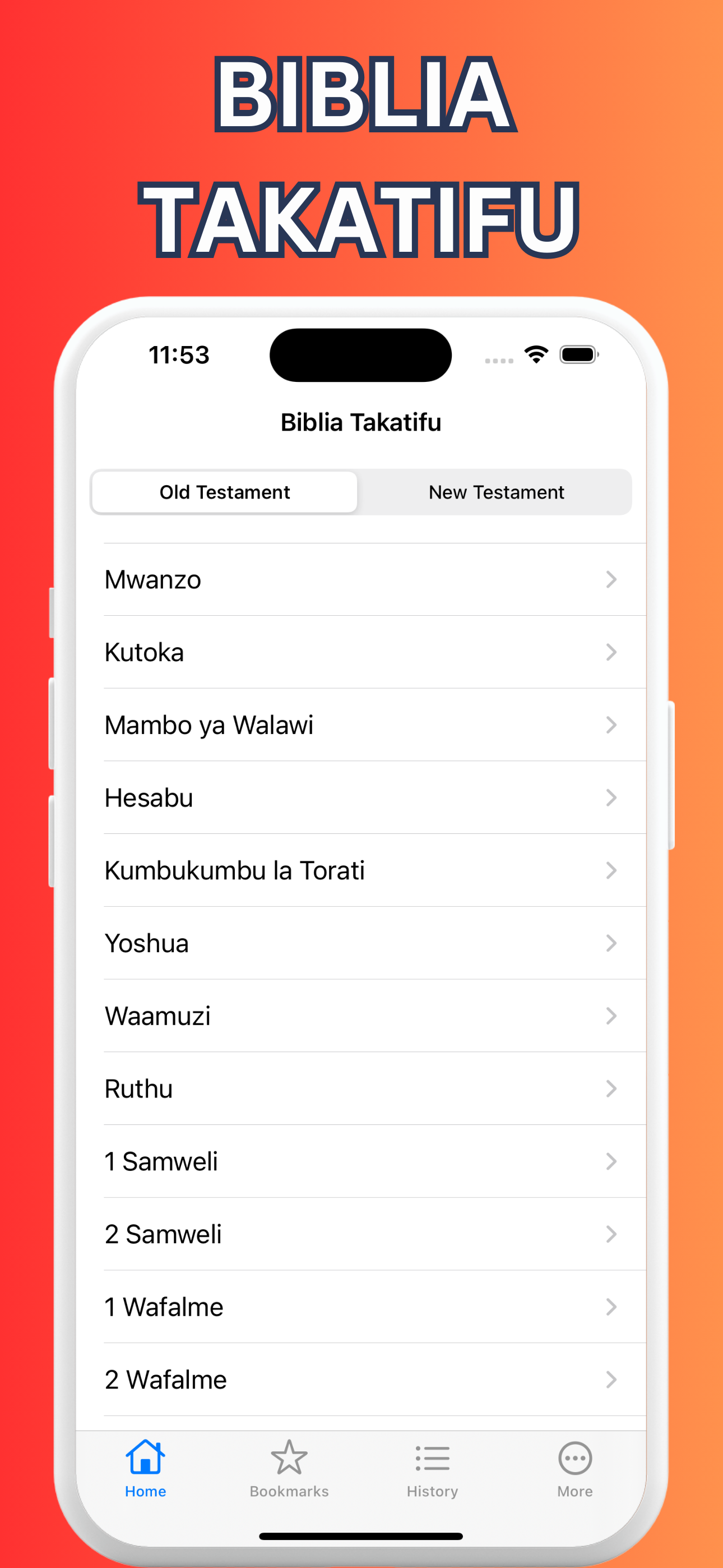 Biblia Takatifu Swahili Bible