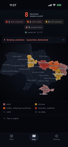 Sych: Ukraine Air Raid Alert Screenshot 2 of 6