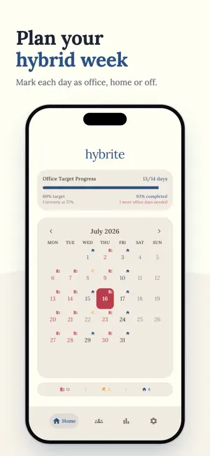 Hybrid Work Tracker - Hybrite screenshot 1