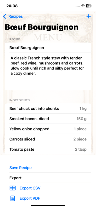 iCookingRecipe Screenshot 2 of 4