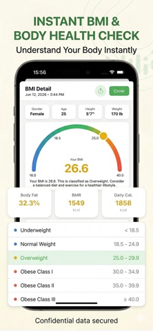 BMI Calculator - Weight Health iPhone screenshot
