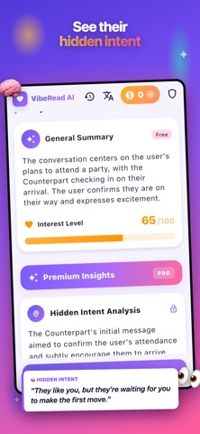 VibeRead AI: Chat Decoder iPhone screenshot