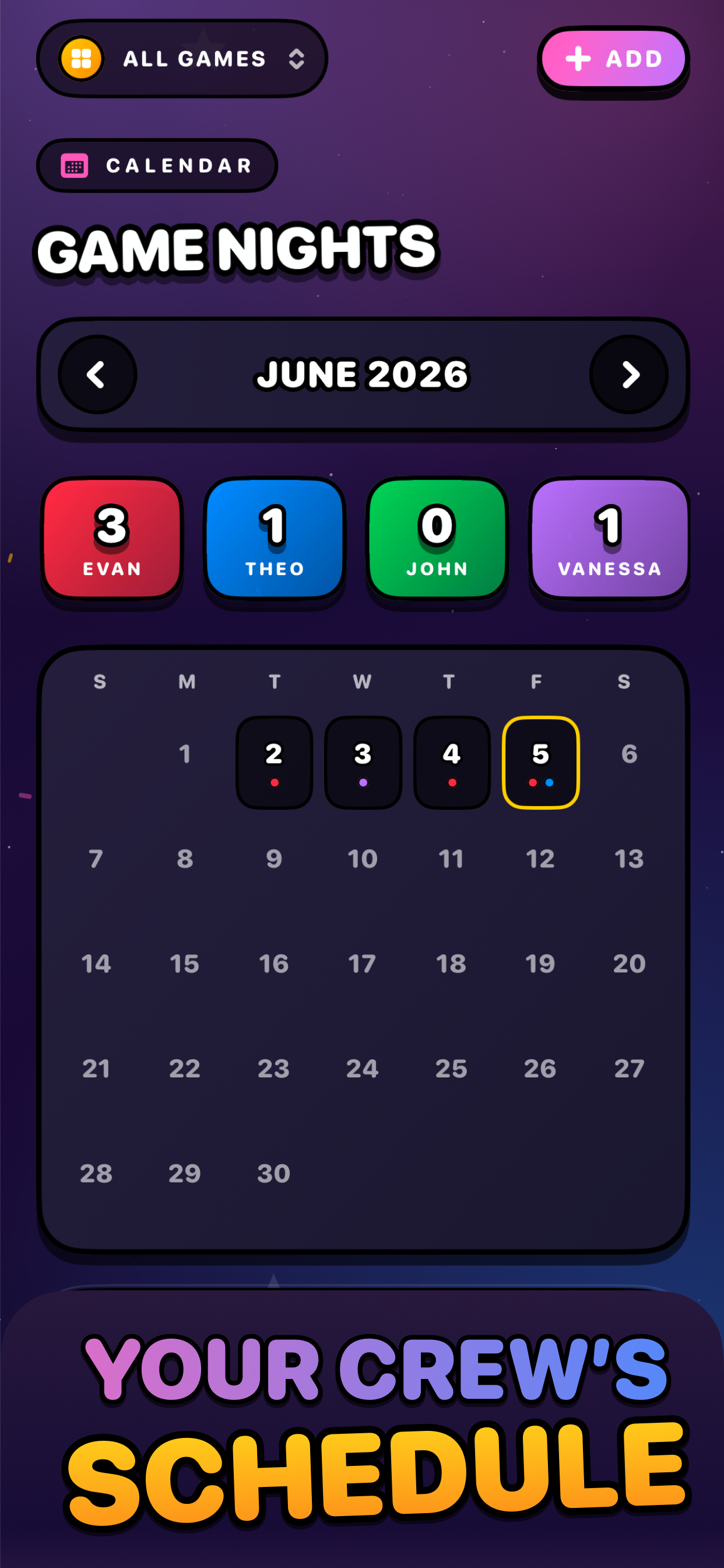 Crewscore: Game Tracker screenshot 3
