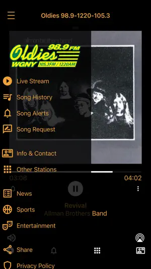 Oldies 989 WGNYFM screenshot 2