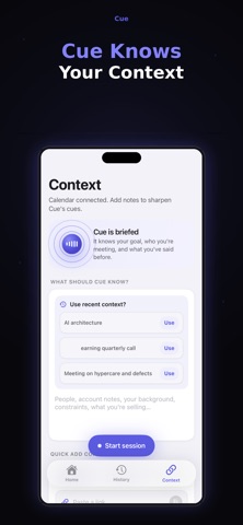 Cue - Live Coach Screenshot 3 of 7