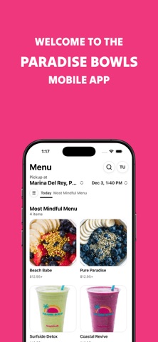 Paradise Bowls - Order Now iPhone screenshot