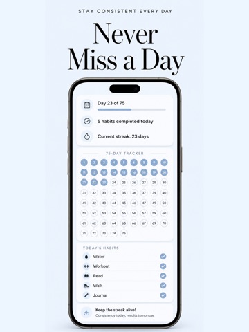 Her Soft 75 days AI Challange iPad screenshot