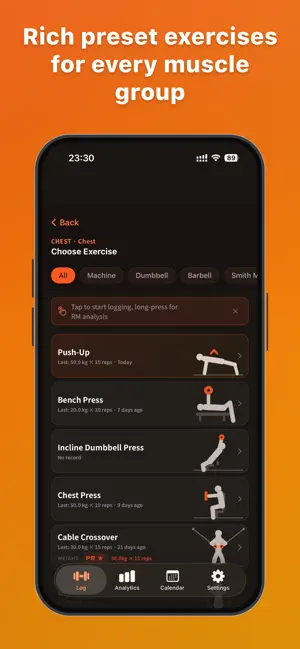 LogMus - Workout & Gym Log screenshot 2