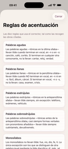 OPO Corrector de tildes iPhone screenshot