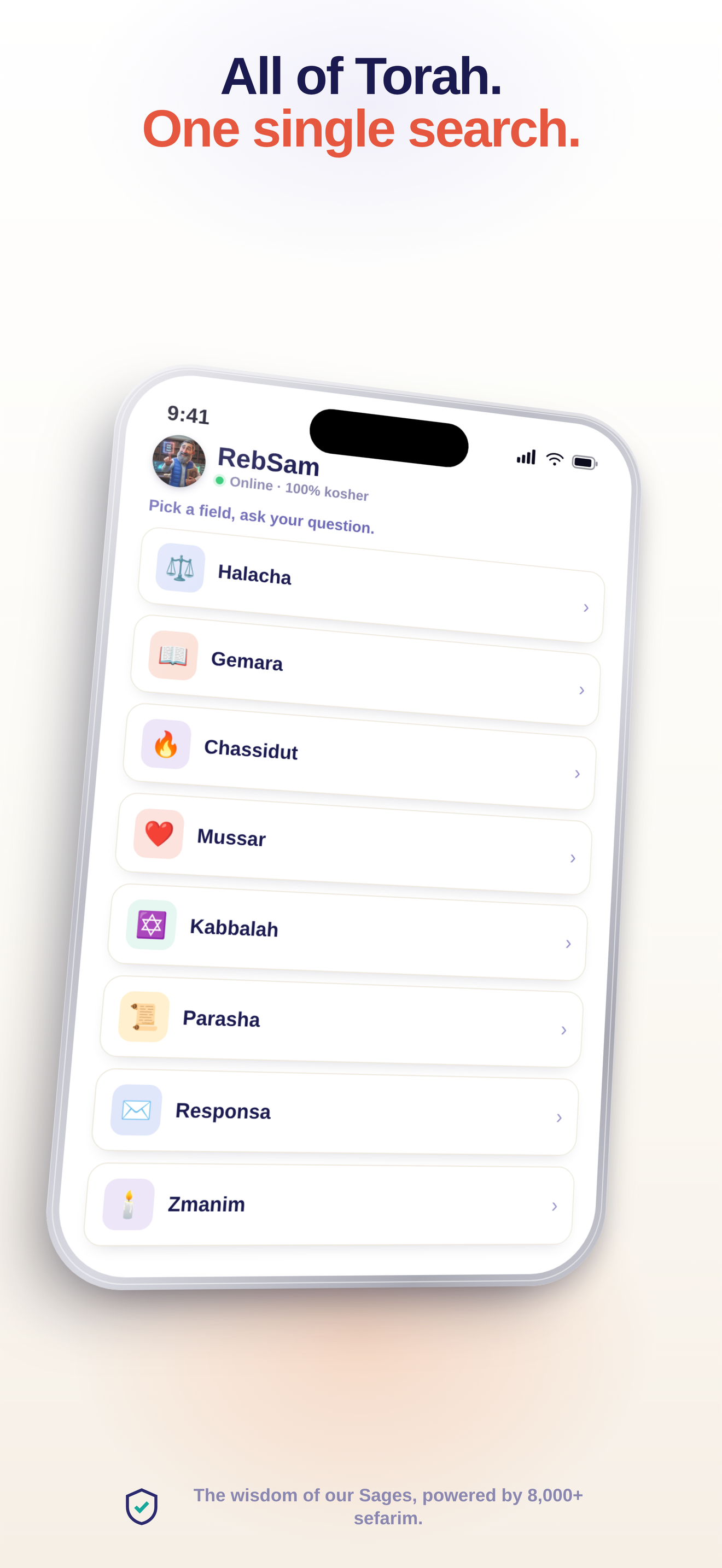RebSam — Halacha & Torah AI screenshot 8
