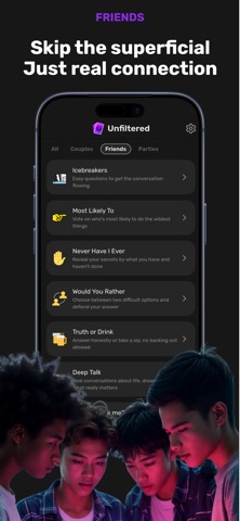 Unfiltered: Question Card Game screenshot