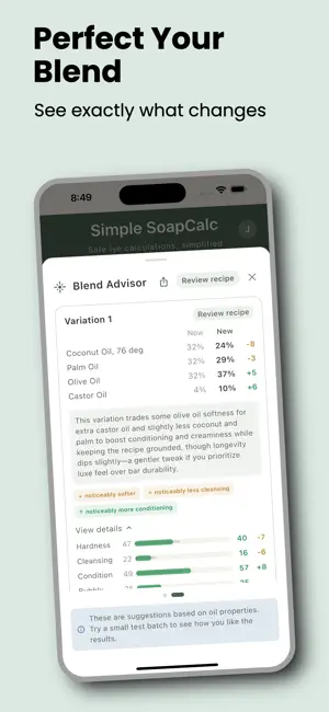 Simple SoapCalc – Soap Calc screenshot 3