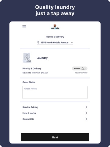 Laundry Gopher iPad screenshot